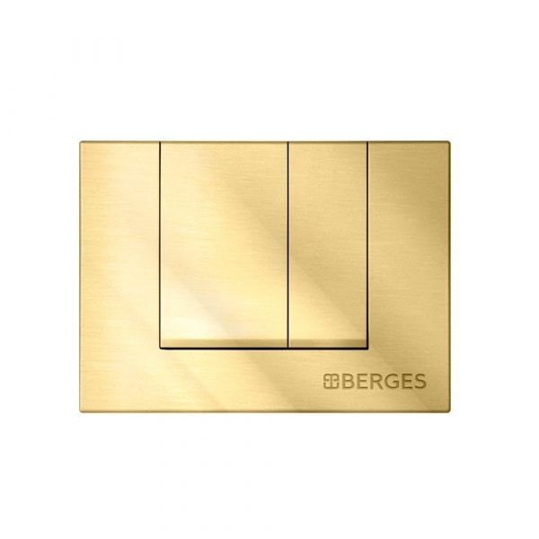 Кнопка смыва Berges Novum S9 040049 для унитаза, цвет золото глянец