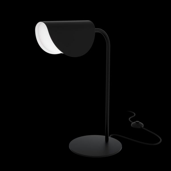 Настольная лампа Maytoni Mollis MOD126TL-01B, арматура черная, плафон акрил черный - фото 1