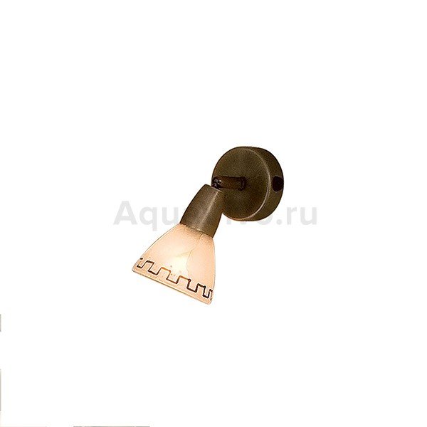 Бра Citilux Афина CL507513, арматура цвет бронза, плафон стекло белое / бронзовое, 9х15 см