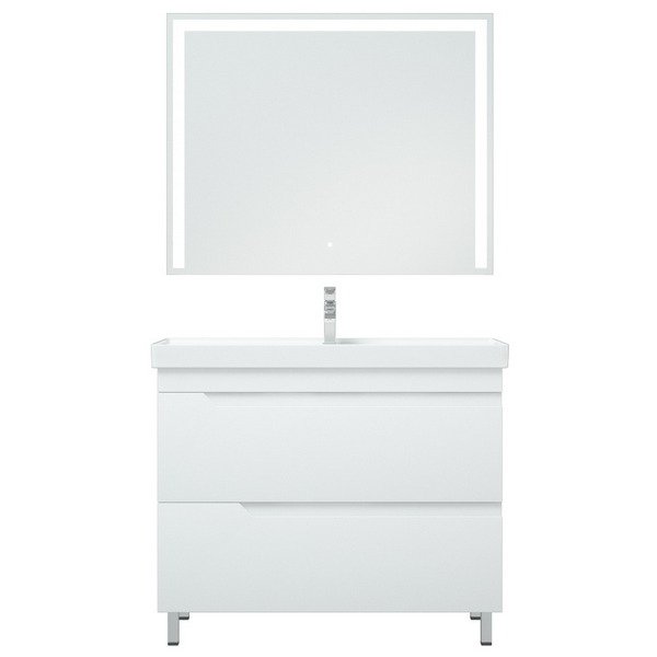 Мебель для ванной Corozo Юта Люкс Z2 100, цвет белый - фото 1