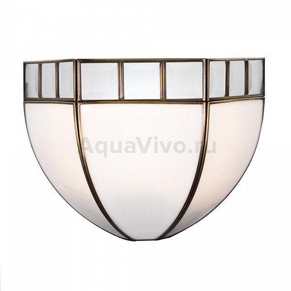 Настенный светильник Citilux Шербург-1 CL440312, арматура бронза, плафон стекло белое, 26х11 см