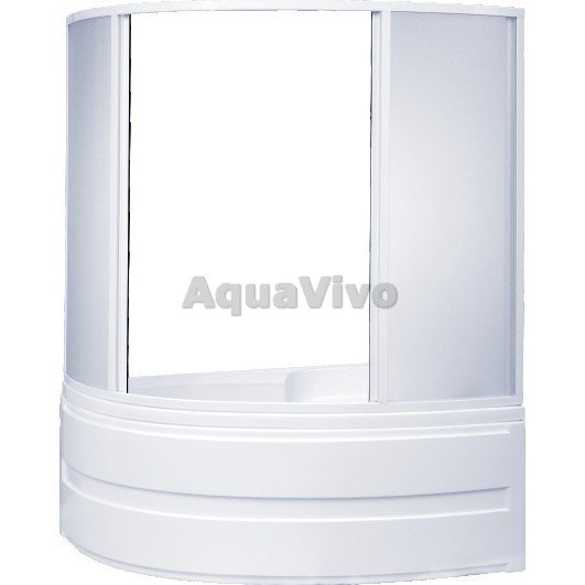 Шторка на ванну Бас Сагра 160x145, стекло, 4 створки - фото 1