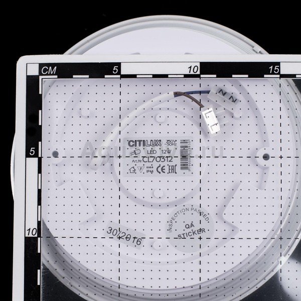 Светильник Citilux Старлайт CL70310, арматура белая, плафон полимер белый / хром, 21x21 см - фото 1