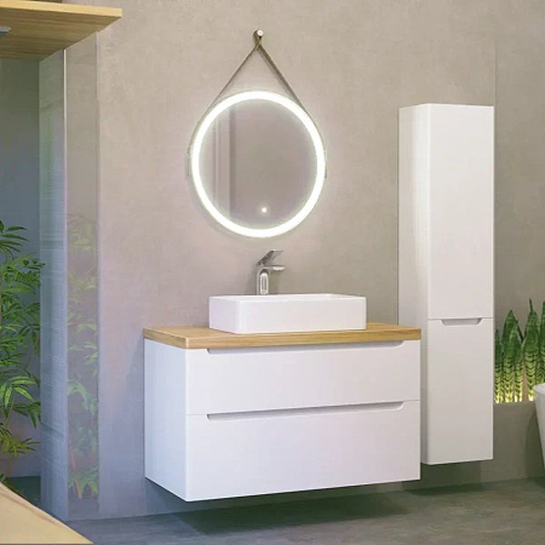 Мебель для ванной Jorno Wood 100, цвет белый
