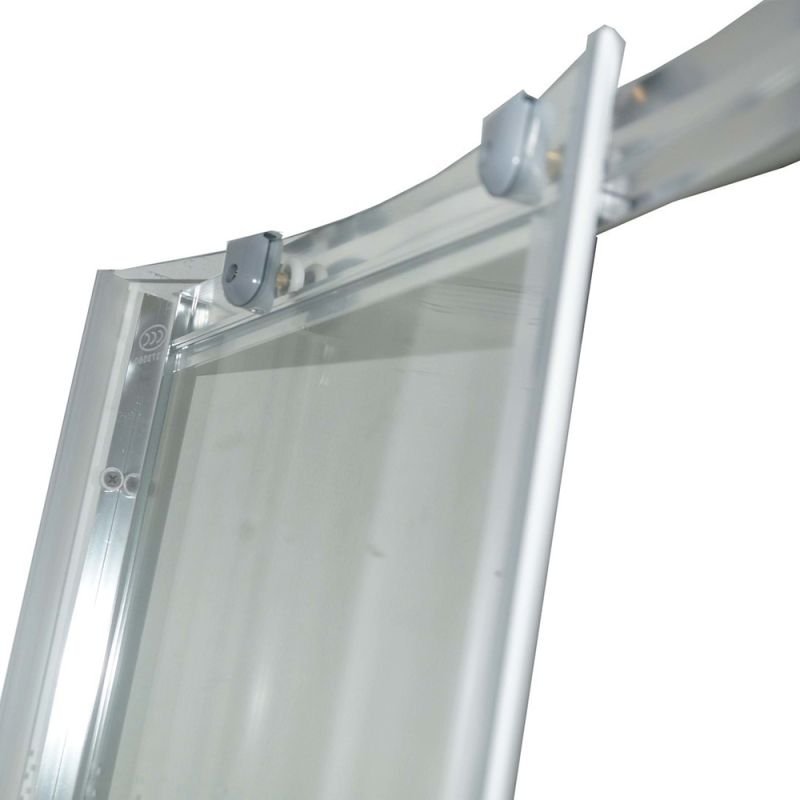 Душевой уголок Parly Z9011 90x90, стекло прозрачное с рисунком, профиль белый