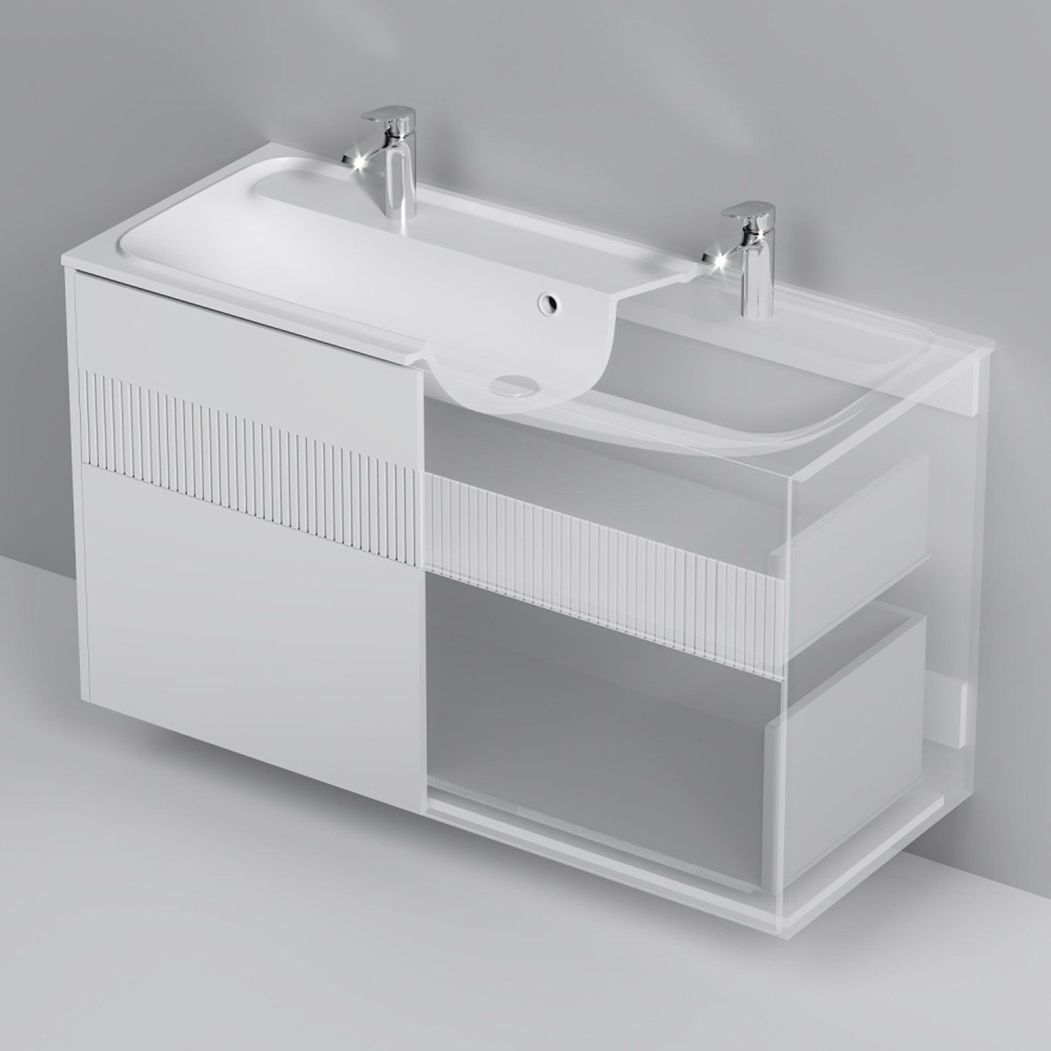 Мебель для ванной AM.PM Func 120, цвет белый матовый