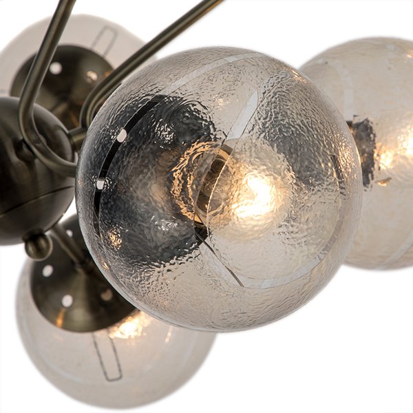 Подвесная люстра Arte Lamp Meissa A4164PL-10AB, арматура бронза, плафоны стекло прозрачное, 71х71 см - фото 1