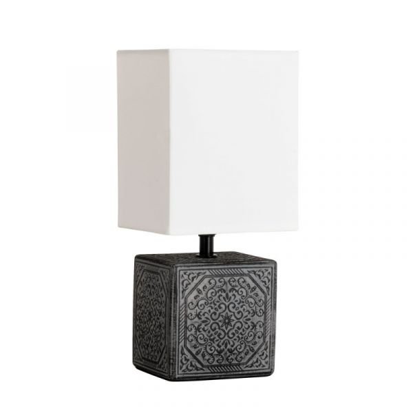 Настольная лампа Arte Lamp Fiori A4429LT-1BA, арматура черная, плафон ткань белая, 13х11 см