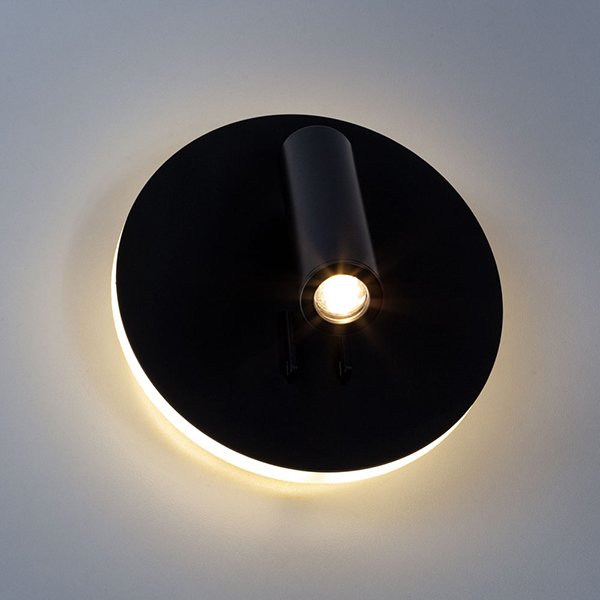 Бра Arte Lamp Electra A8232AP-1BK, арматура черная, плафон металл черный, 14х14 см - фото 1