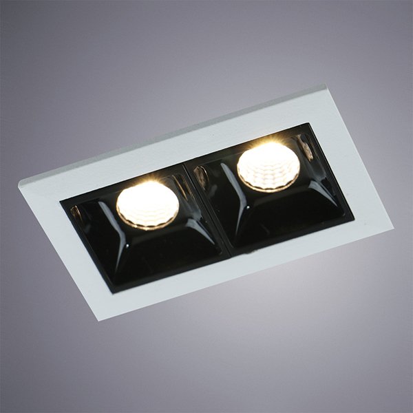 Точечный светильник Arte Lamp Grill A3153PL-2BK, арматура хром / черная, 8х5 см - фото 1