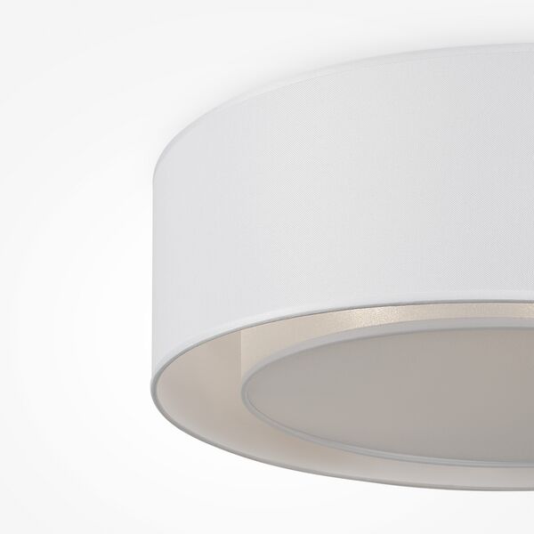 Потолочный светильник Maytoni Bergamo MOD613CL-03W1, арматура белая, плафон текстиль прозрачный / белый