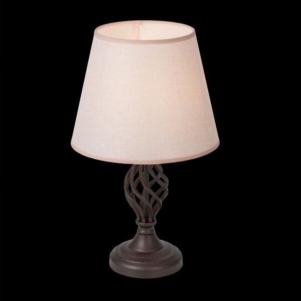 Настольная лампа Citilux Вена CL402855, арматура коричневая, плафон ткань бежевая - фото 1
