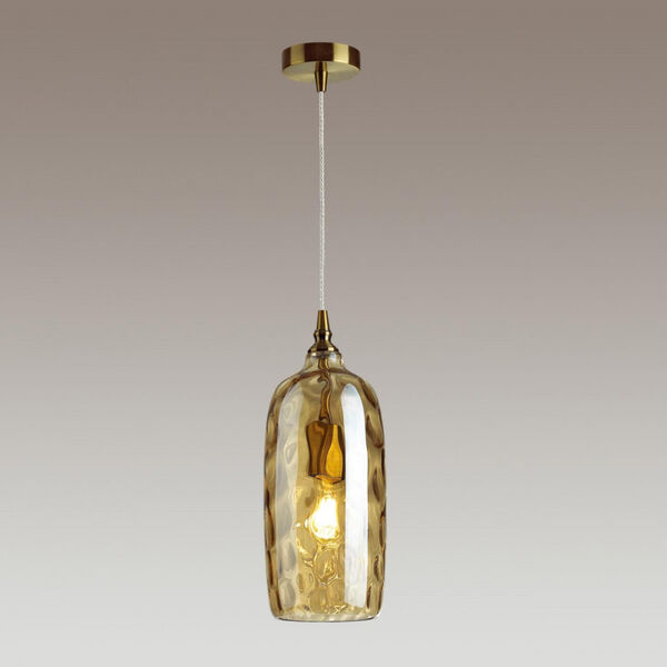 Подвесной светильник Odeon Light Sitora 4769/1, арматура бронза, плафон стекло желтое - фото 1
