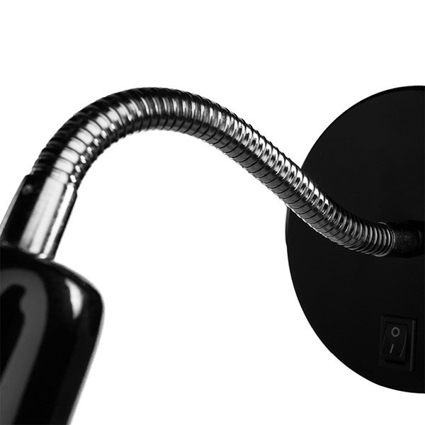 Спот Arte Lamp Dorm A1408AP-1BK, арматура черная / хром, плафон металл черный, 13х33 см - фото 1