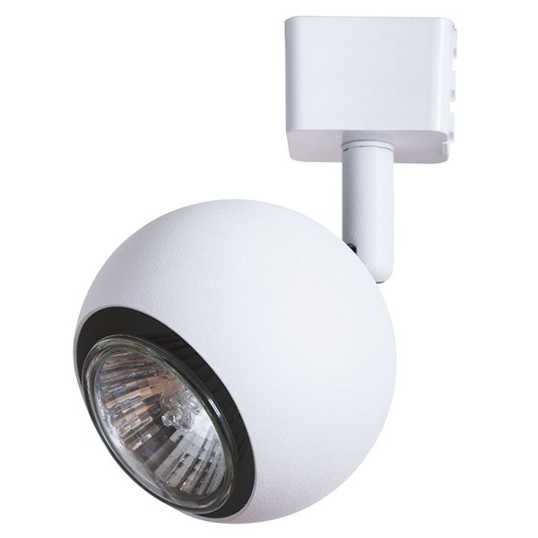 Трековый светильник Arte Lamp Brad A6253PL-1WH, арматура белая, плафон металл белый, 6х8 см