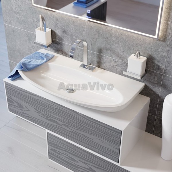 Мебель для ванной Aqwella Genesis 100, цвет миллениум серый - фото 1