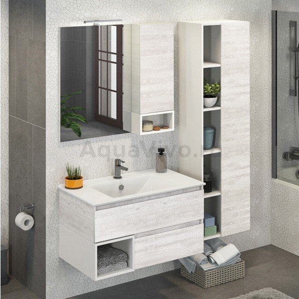 Мебель для ванной Comforty Турин 90, цвет дуб белый