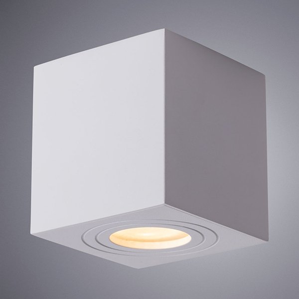 Потолочный светильник Arte Lamp Galopin A1461PL-1WH, арматура белая, плафон металл белый, 9х9 см - фото 1