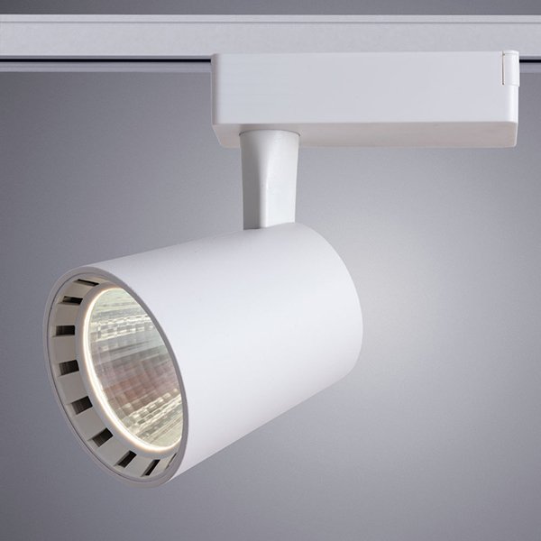 Трековый светильник Arte Lamp Atillo A2324PL-1WH, арматура белая, плафон металл белый, 10х11 см