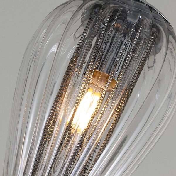 Подвесной светильник Arte Lamp Waterfall A1577SP-1CC, арматура хром, плафон стекло прозрачное, 12х12 см - фото 1
