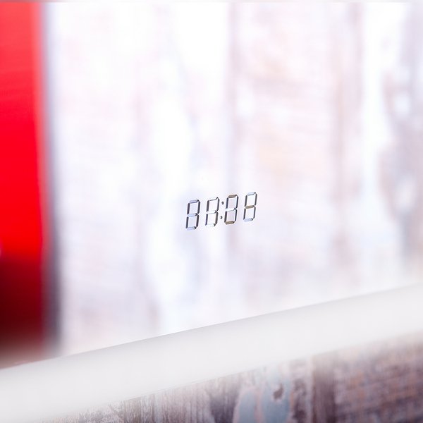 Зеркало Бриклаер Вега / Мальта 100x80, с подсветкой и часами