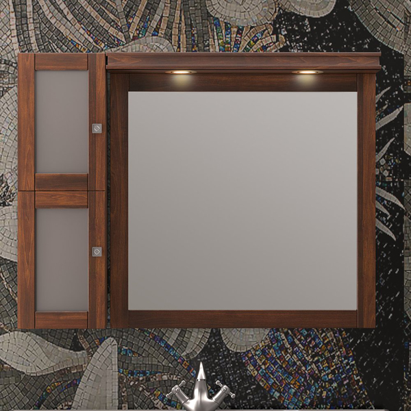 Зеркало Опадирис Мираж 80x80, цвет светлый орех - фото 1