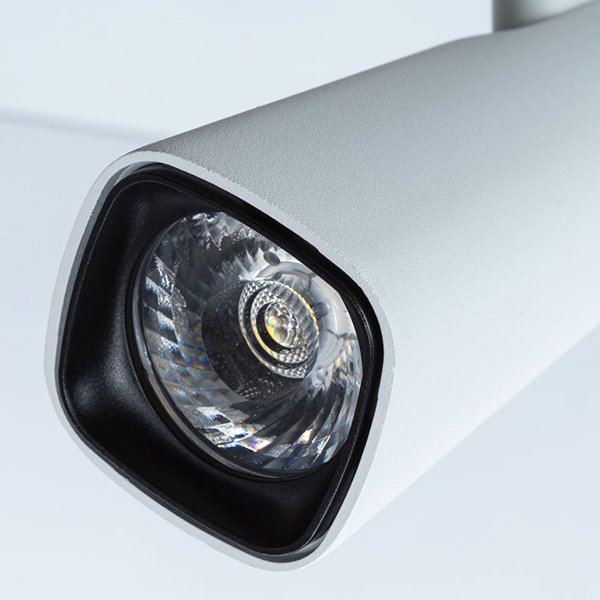 Трековый светильник Arte Lamp Barut A4561PL-1WH, арматура белая, плафон металл белый / черный, 11х5 см - фото 1