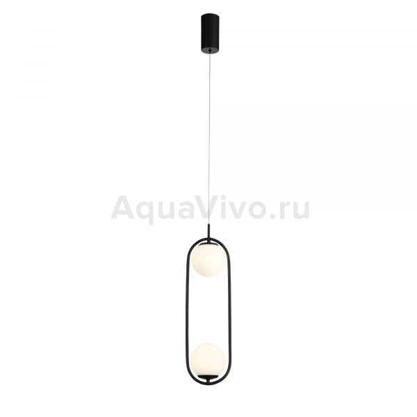 Подвесной светильник ST Luce Donolo SL395.403.02, арматура металл, цвет черный, плафон стекло, цвет белый