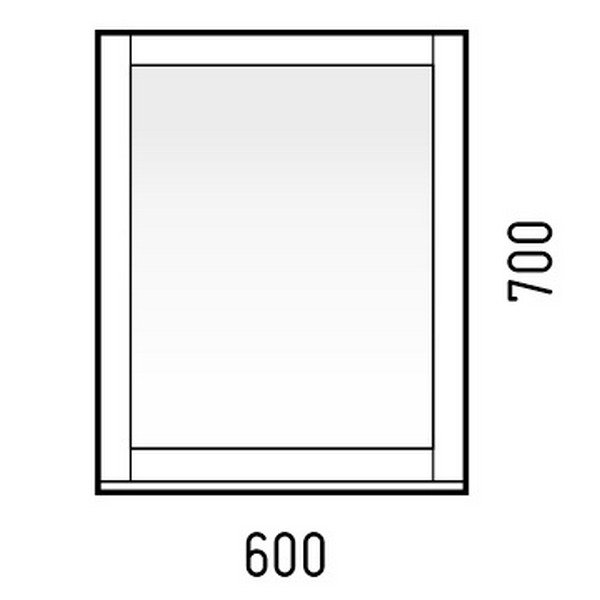 Зеркало Corozo Техас 60x70, с полкой, цвет белый