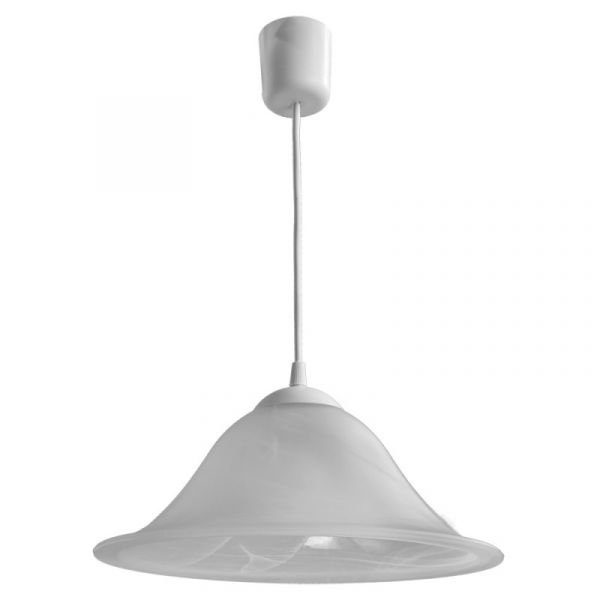 Подвесной светильник Arte Lamp Cucina A6430SP-1WH, арматура белая, плафон стекло белое, 36х36 см