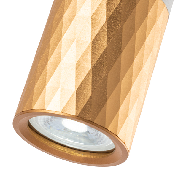 Подвесной светильник Arte Lamp Sadr A3280SP-1WH, арматура белая, плафон металл белый / золото, 6х6 см