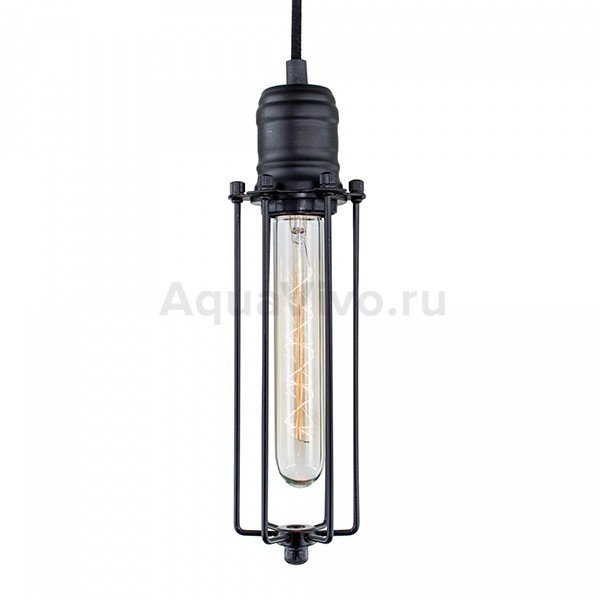 Подвесной светильник Citilux Эдисон CL450202, арматура черная, плафон металл черный, 8х8 см - фото 1