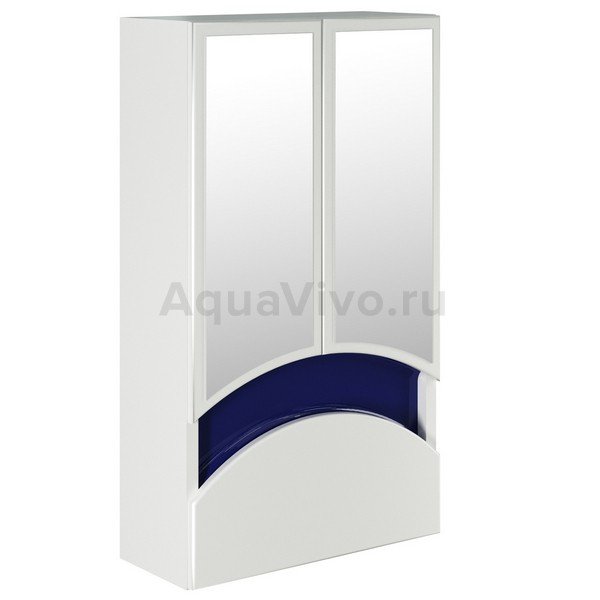 Шкаф-зеркало Mixline Радуга 46x80, цвет белый / синий