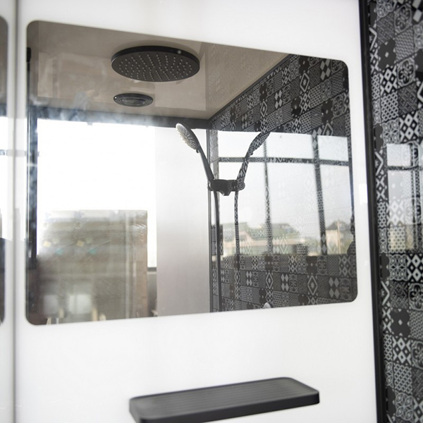 Душевая кабина Esbano Elegancia ESB-1180CKR 110х80, стекло прозрачное, профиль черный матовый, с крышей