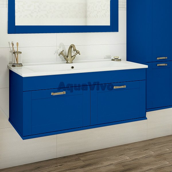 Мебель для ванной Sanflor Ванесса 105, подвесная, цвет Индиго - фото 1