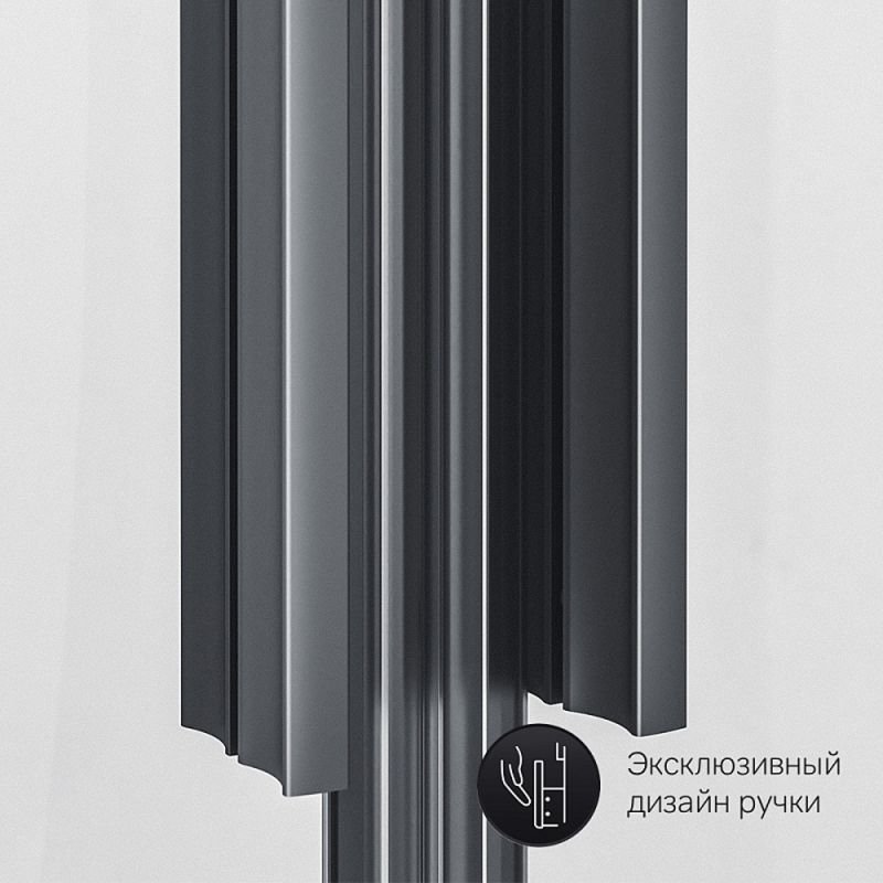 Душевой уголок AM.PM Gem Twin Slide 120x80, стекло прозрачное, профиль черный матовый - фото 1