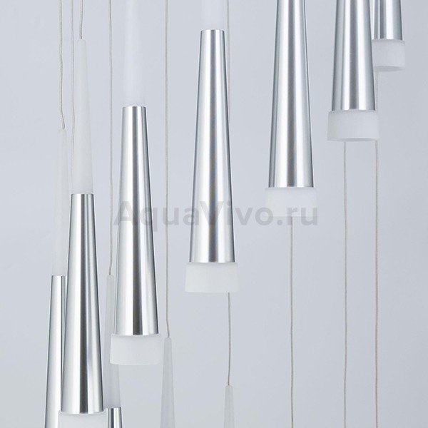Подвесной светильник Citilux Вегас CL227140, арматура хром, плафоны полимер белый / хром, 45х45 см - фото 1