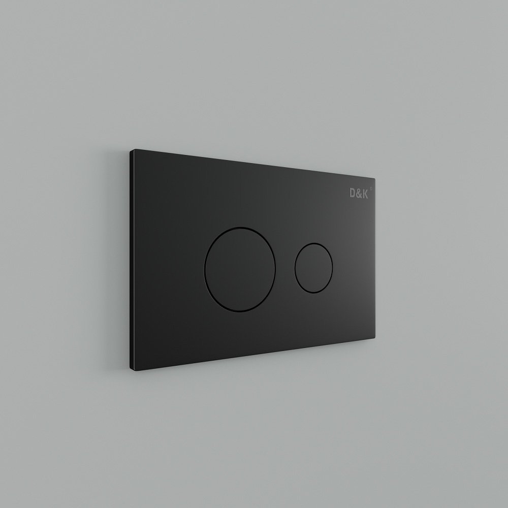 Кнопка смыва D&K Venice DB1029025 для унитаза, цвет черный - фото 1