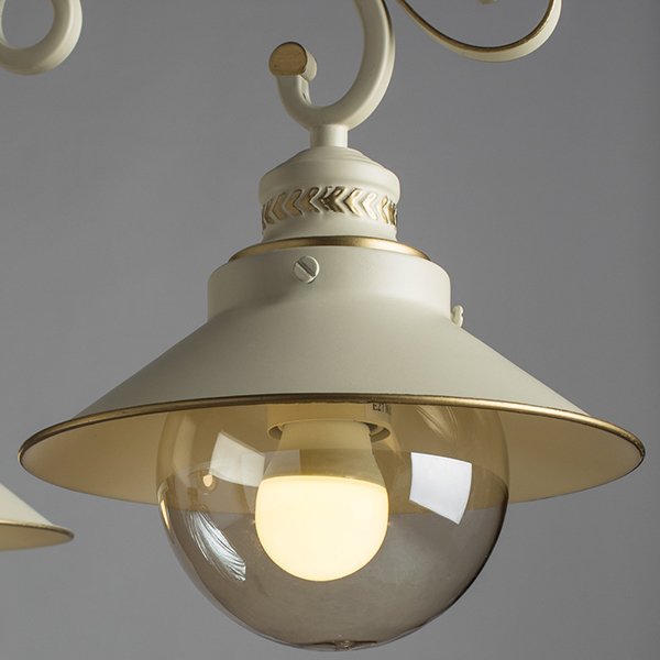 Потолочная люстра Arte Lamp Grazioso A4577PL-3WG, арматура белая / золото, плафоны стекло прозрачное, 61х61 см - фото 1