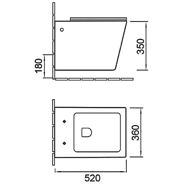 Унитаз SantiLine SL-5004 MB подвесной, безободковый, с сиденьем микролифт, цвет черный матовый - фото 1