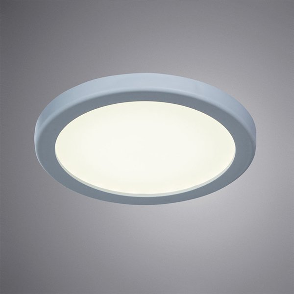 Точечный светильник Arte Lamp Mesura A7977PL-1WH, арматура белая, плафон пластик белый, 10х10 см - фото 1