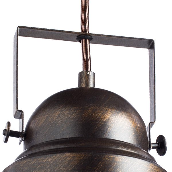 Подвесной светильник Arte Lamp Martin A5213SP-1BR, арматура коричневая / золото, плафон металл коричневый / золото, 40х40 см - фото 1