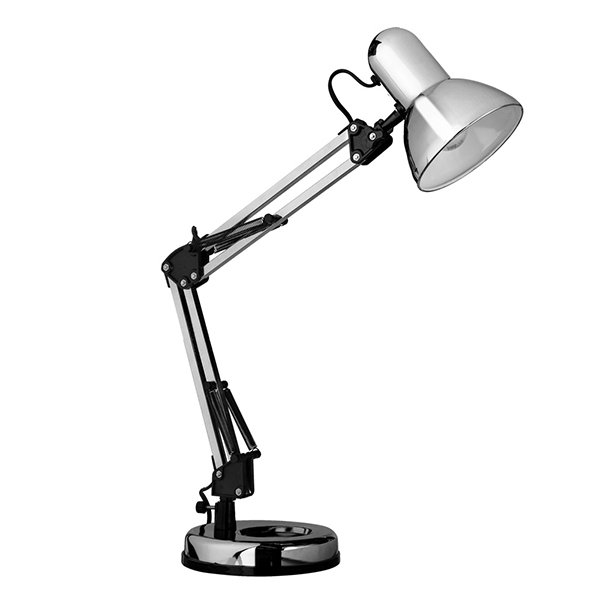 Офисная настольная лампа Arte Lamp Junior A1330LT-1CC, арматура хром, плафон металл хром, 15х35 см