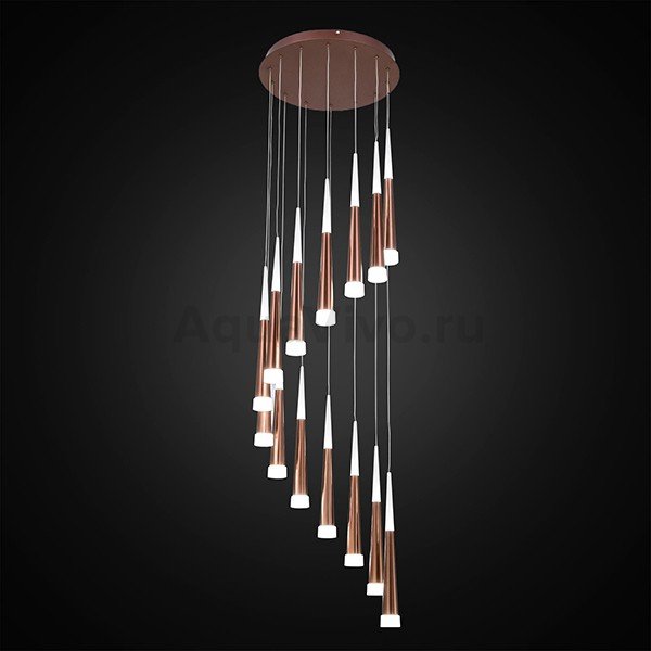 Подвесной светильник Citilux Вегас CL227143, арматура коричневая, плафоны полимер белый / коричневый, 45х45 см - фото 1