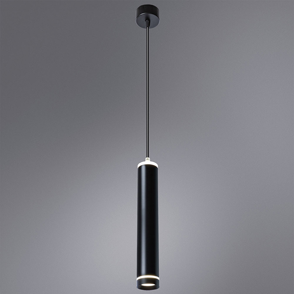 Подвесной светильник Arte Lamp Altais A6110SP-2BK, арматура черная, плафон металл черный, 5х5 см