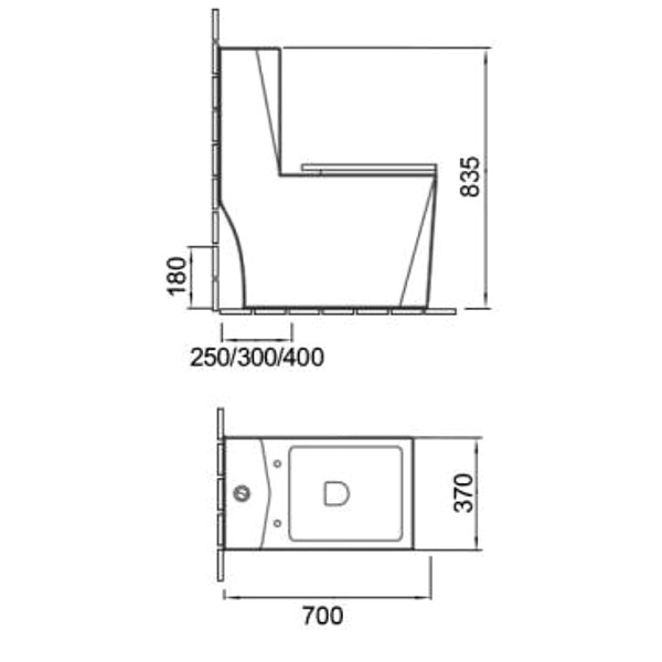 Унитаз-моноблок SantiLine SL-5013 напольный, с сиденьем микролифт, цвет белый - фото 1