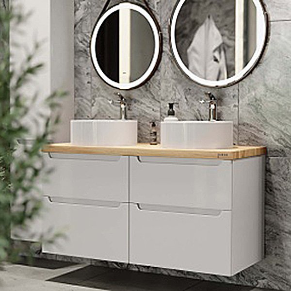 Мебель для ванной Jorno Wood 120, цвет белый