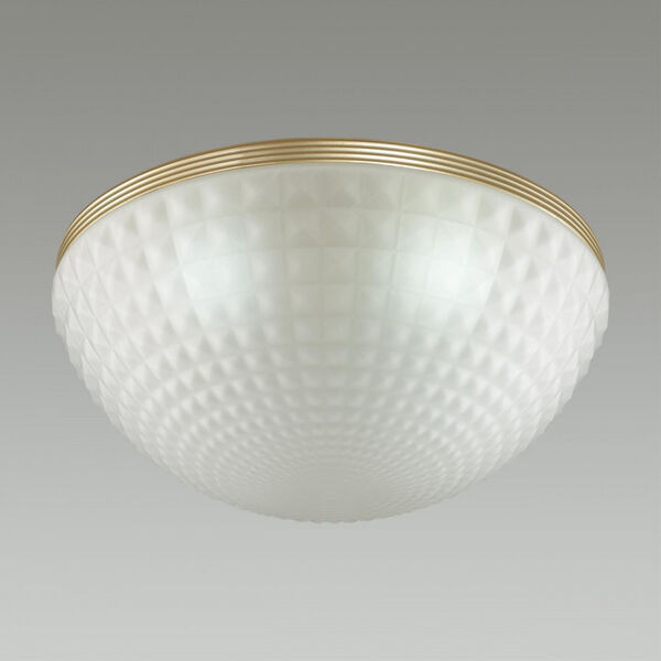 Потолочный светильник Odeon Light Malaga 4936/4C, арматура золото, плафон стекло белое - фото 1