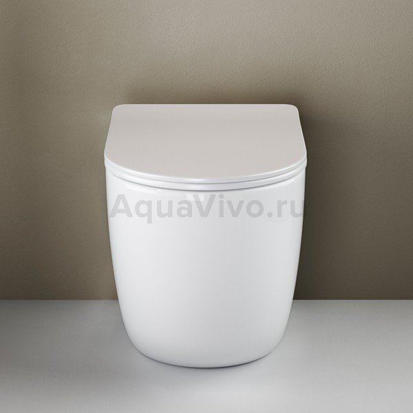Унитаз Ceramica Nova Mia CN1810 приставной, безободковый, с сиденьем микролифт - фото 1