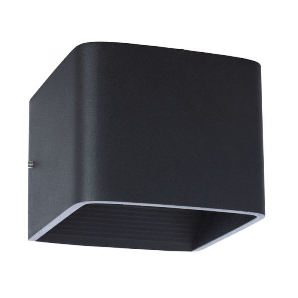 Настенный светильник Arte Lamp Scatola A1423AP-1BK, арматура цвет черный, плафон/абажур металл, цвет черный